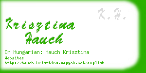 krisztina hauch business card